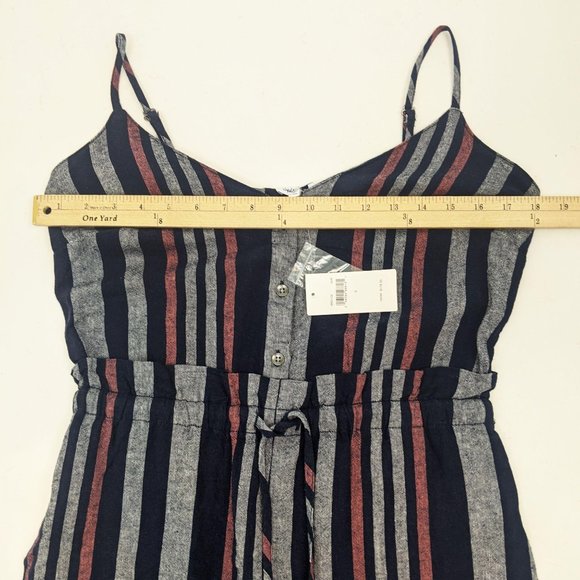Splendid Linen Striped Jumpsuit NEW NWT S Blue - Picture 5 of 11